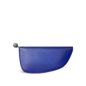 Burberry Blue Leather Crescent Clutch